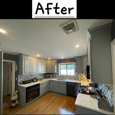 Insurance-Repair-Refinishing-kitchen-Cabinets-New-Countertops-and-Backsplash 3